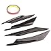 Front Bumper Lip Splitter, Fin Canards Body Spoiler Kit, 4pcs Universal Car Body Spoiler Front Bumper Lip Splitter Fins Trim (Black unpainted)