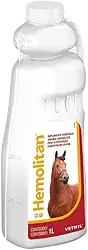 Hemolitan 1 Litro Suplemento Vitamínico Mineral e Aminoácido para Cavalos Bovinos Cães e Animais em Recuperação Vetnil