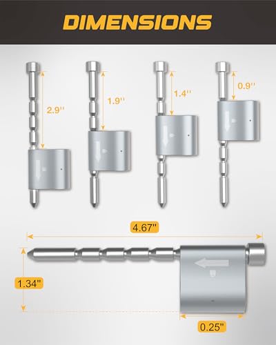 RETRUE Tongue Coupler Lock Adjustable Trailer Tongue Pin 1/4\" Diameter, Fits 1/2\" to 3\" Latch-Type Coupler for Trailer, RV, Truck, Towing (Sliver)