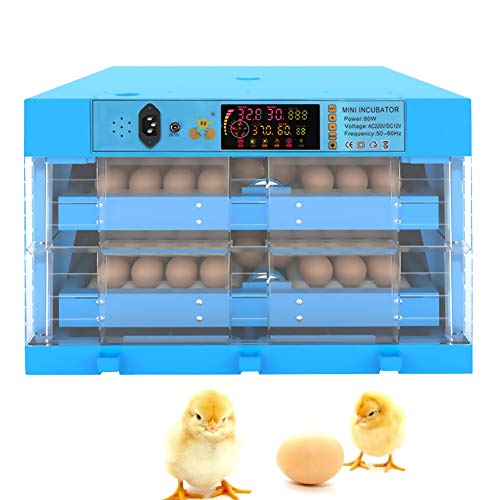 ZFF Automatic 128 Digital Egg Incubator Temperature Humidity Control & Turning Poultry Hatcher For Hatching Chicken Duck Dove Quail