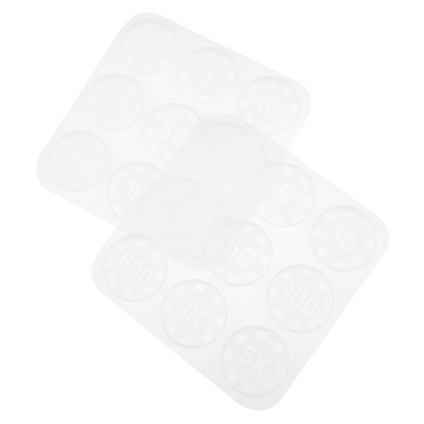 2pcs Silicone Epoxy Mold for Durable and Reusable Gambling Toy Mold Easy to Demold Craft for DIY Resin Projects Family and Friends