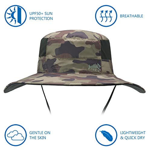 Image of BASSDASH UPF 50+ Sun Fishing Hat Water Resistant with Detachable Neck Flap