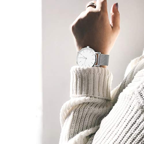 Adallor® Correa Reloj Acero Inoxidable 14mm 16mm 18mm 20mm 22mm 24mm, Correas Metálicas Intercambiables de Reloj y Smartwatch con Cierre Rapido Pasadores - imagen 3