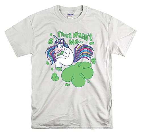 T-shirt unisexe That Wasn't Me Unicorn Farting blanc mode streetwear