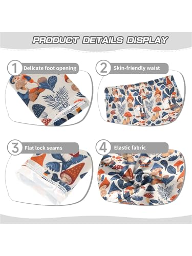 Girls Leggings Gnomes and Mushrooms Leaves Toddler Girls Clothes Toddler Comfortable Bottoms Girl Leggings 3-4T3