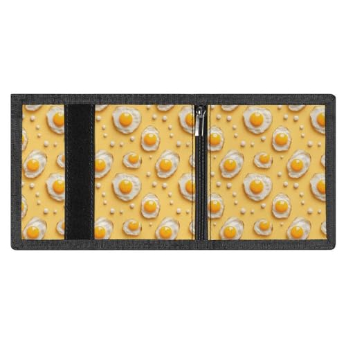 Pepper Fried Egg Print Wallet for Men, 8 Credit Card Holder Slim Minimalist Front Pocket Small Mens Bifold Wallets3