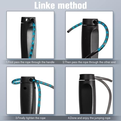 Uten Cuerda para Saltar, con Temporizador y Contador de Calorías, Cuerda para Saltar Inalámbrica, Longitud Ajustable, 3m, Mango Antideslizante, para Fitness, Entrenamiento - Imagen 6