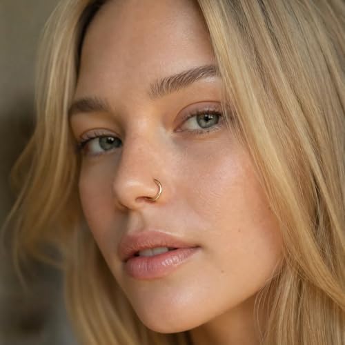 Image of Via Mazzini 11mm Clip-On Non-Pierced Earrings Hoops Fake Earrings /Lip Nose Belly Eyebrow Earrings Body Jewellery For Men & Women (1 Pair)