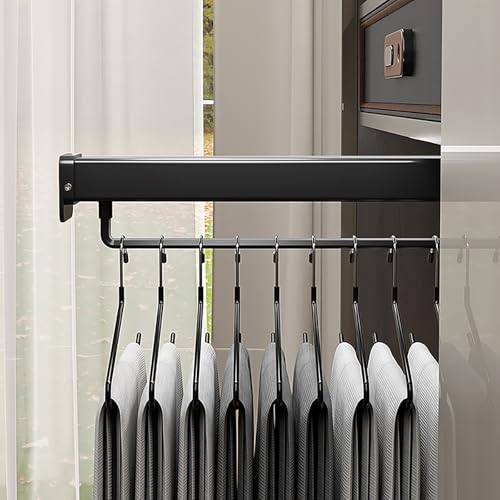 Varilla de ropa extensible LWX para armarios profundos y estrechos 5