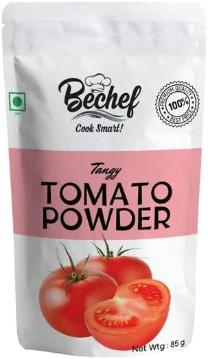 Bechef Tomato Powder :: Premium Grade :: 85 g :: Tangy & Free Flowing || Used as a spice, seasoning, and garnish, as well as a base from which to make liquid tomato preparations like tomato paste and tomato sauce