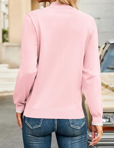 Image of JACK SMITH Quarter Zip Pullover Sweaters for Womens, Rib Polo Sweater Tops
