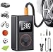 Compresor Aire Coche Portatil 5 Modos, Inflador Ruedas Coche 6000 mAh, Inflador Eléctrico Batería 150 PSI Recargable con luz, Hinchador Ruedas Bomba para Bicicleta, Moto, Pelota, Colchon Hinchable
