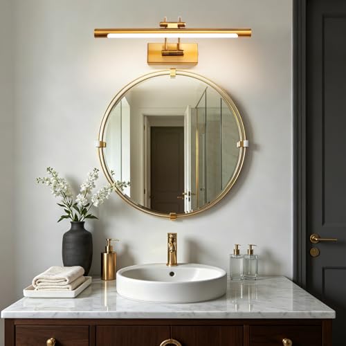 TYhogar Lampes pour Miroir 40cm 10W Applique pour Tableau Applique Murale Salle de Bains 3CCT et Variation Continue Appliques pour Tableaux et Vitrines Lumiere...