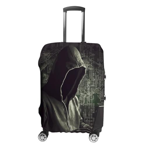 Travel Luggage Cover Elastic Suitcase Protector Anti-Scratch Washable Hacker Luggage Sleeve Tsa Approved Carry on Covers Baggage Cover Fits 18-32 Inch Luggages
