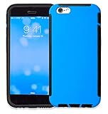 LifeBox Rugged Apple iPhone 6/6s Case - Hybrid Dual Layer PC TPU Ultra Slim Protective case and Includes Free Bonus Tempered Screen Protector! (Blue iPhone 6/6s 4.7')
