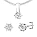 Produktbild SILVEGO Ohrringe und Anhänger im Set mit Swarovski® Zirconia 925 Sterling Silber