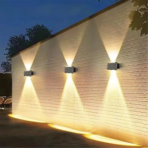 Éclairage extérieur solaire RGB 4LED haut et bas pour ambiance de balcon et jardin