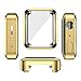 Compatible with Xiaomi Mi Watch Screen Protector Case Soft TPU HD Clear Ultra-Thin Cover Anti-Scratch Lightweight Bumper Scratch Resistant Protective Case Shell for Xiaomi Mi Watch (Gold)