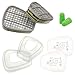 Produktbild 3M 6059 Filter ABEK1 (1 Paar) mit 3M 501 Filterdeckel (1 Paar) mit 3M Partikelfilter 5935 P3 R (1 Paar) und mit SmartProduct Gehörschutzstöpsel