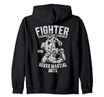 MMA Clothes Mixed Martial Arts Merchandise Distressed MMA Zip Hoodie
