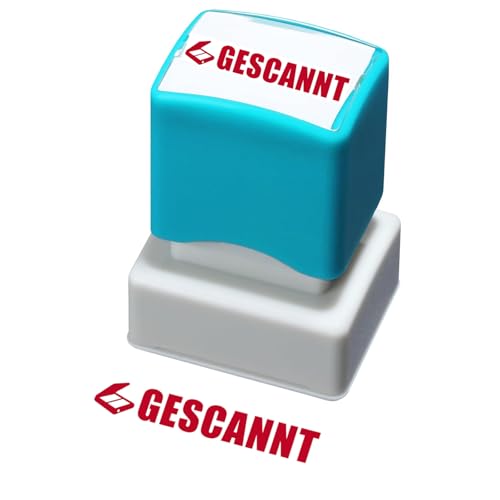 Stempel – Vorgetränkter Gummistempel-GESCANNT- Rote Tinte,...