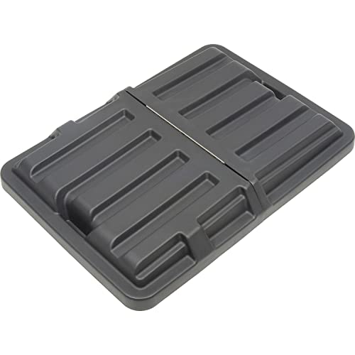 Global Industrial Hinged Lid for 16 Bushel Truck, Plastic, 30"W x 48"L x 8"H, Black