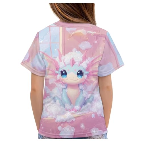 Image of Kids Graphic T-Shirt Boys Girls Novelty Tees Top Short Sleeve Shirts Summer Blouses 3-16