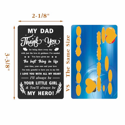 Dad Birthday Card from Daughter, I Love My Daddy Wallet Card, Daddy Gifts from Daughter, Dad I Will Always Be Your Little Girl2
