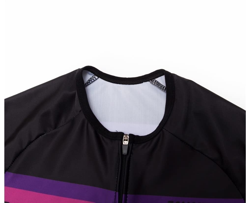 Męski garnitur rowerowy Triathlon Suit Ustaw krótko-rękawowe ubrania rowerowe rowerowy garnitur rowerowy Żel 9d Pełny body zip (Color : 16, Size : X-Small)