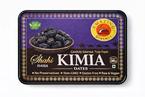 Emazing Gourmet Shahi Dates Kimia 500gram | Premium Soft & Juicy Premium Dates | Naturally Ripened