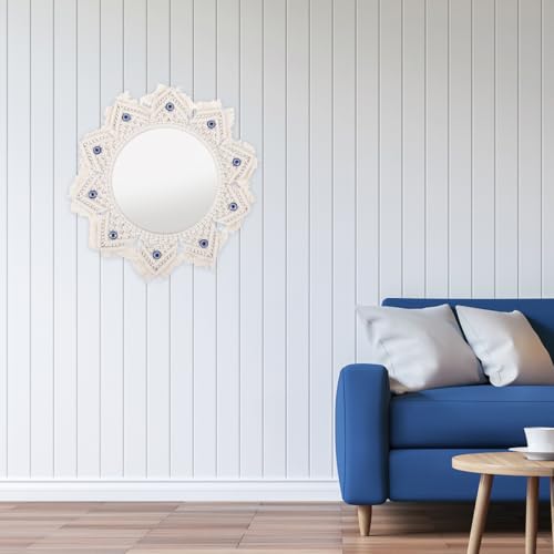 Miroir macramé mauvais œil une touche de sérénité bohème pour votre salon - 8