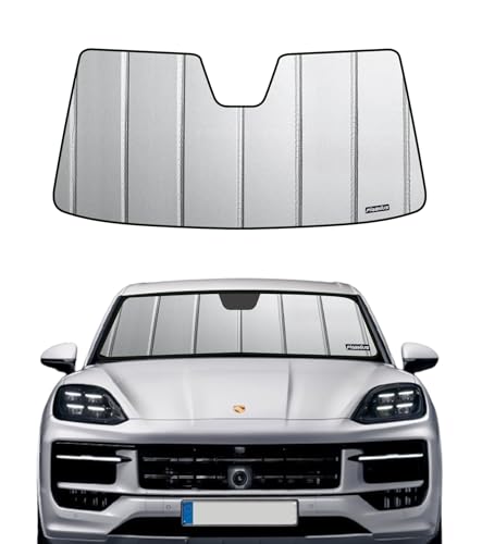 ポルシェ　カイエン　純正　サンシェード USポルシェ純正 専用設計 PORSCHE ロゴ入 サンシェード 吸盤不要
