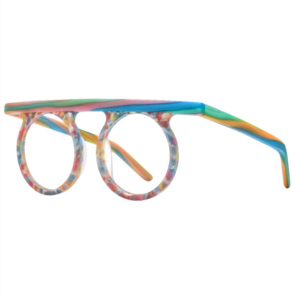 MUTYNE Occhiali da vista in acetato opaco Montatura da uomo Occhiali da vista rotondi moda Occhiali da vista da donna