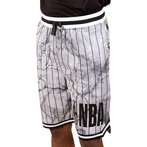 Ultra Game NBA Men’s Super-Soft Basketball Training Shorts, Light Grey, X-Large