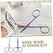 KAILIKETIY 2pcs Nose Hair and Eyebrow Scissors for Men and Women Rounded Tip Facial Hair Trimming Tools Portable Beauty Grooming Kit for Everyday Use