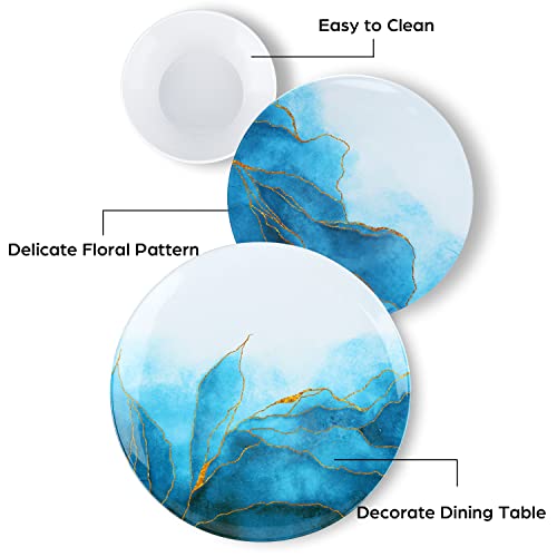 Aclema Melamine Dinnerware Sets 16 Pcs Dish Set Plates Bowls Cups Unbreakable For Kitchen Dinner Outdoor Indoor Service For 4 #TOP1