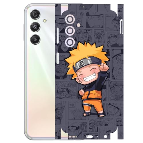 Image of AtOdds - Samsung Galaxy M34 (5G) Mobile Back Skin Sticker - Lamination - Rear Screen Guard Protector Film Wrap (Coverage - Back+Camera+Sides) (Design - Naruto)