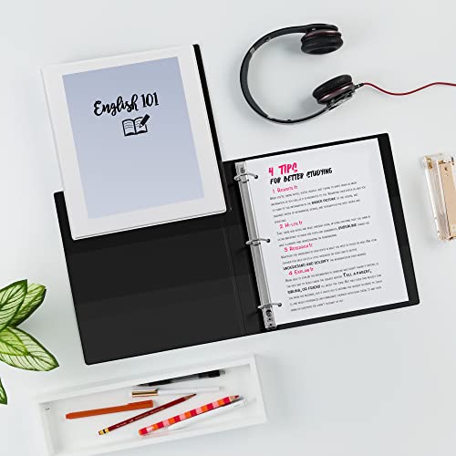 Image of Avery Heavy-Duty Dual Color 3 Ring Binder, 1 /2 Inch Slant Rings, White /Black View Binder (17880)