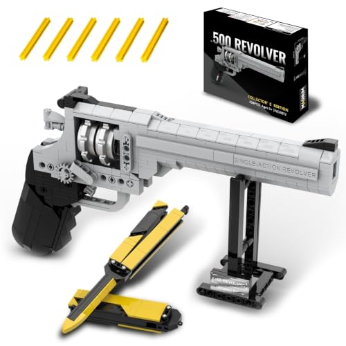 Sosuy 1:1 Revolver M500 Couteau Papillon Set de Briques de Construction Réplique Militaire, Cadeaux d'anniversaire pour Les Hommes Enfants âge 8 +, Collection de Briques Militaires, 522 pièces