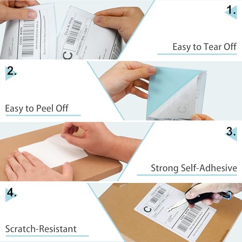L LIKED 4x6 in Direct Thermal Labels, 1 Stack of 500 Fanfold Shipping Labels with Perforations, Thermal Printer Labels Compatible with Munbyn, Vretti, Rollo & Zebra Printer image 5