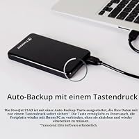 Transcend 2TB USB 3.1 Gen 1 SJ25A3K StoreJet 25A3K externe Festplatte TS2TSJ25A3K, schwarz – Ansicht 7