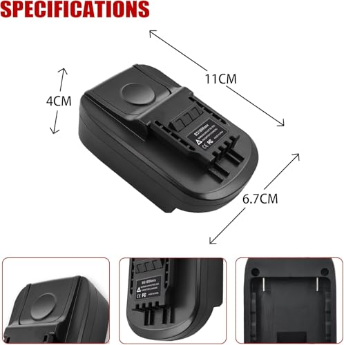 BS18WORX Adapter für Worx 20V Elektrowerkzeug, Konverter für Bosch Professional 18V System Akku auf für Worx 4Pin Elektrowerkzeuge