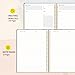 SUNEE Meeting Notebook for Work with Sticky Tabs - 160 Pages, A4 Size Project Planner, Spiral Meeting Agenda/Minutes Notebook Organizer for Women Men, Note Taking, Office & Business, 8.5