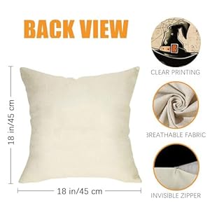 Halloween Pillow Covers 18x18 Set of 4 Trick or Treat Decorative Pillow Covers Witch Motif Decoration Indoor/Outdoor Pillowcases Linen Fall Home Decor Cushion Case for Sofa Halloween Pillow Covers 18×18 Set of 4 Trick or Treat Decorative Pillow Covers Witch Motif Decoration IndoorOutdoor Pillowcases Linen Fall Home Decor Cushion Case for Sofa