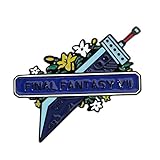 Final Fantasy 7 Sword Enamel Pins Cloud Strife Sword Flower Art Pin and Brooch Gifts for Women Men...