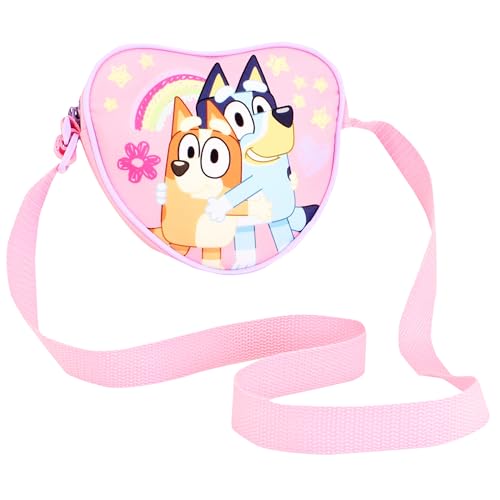 Bluey Purse for Girls | Kids Small Pink Toddler Shoulder Bag | Lightweight Crossbody Bingo Ideal Gift for Preschool or Day Trips