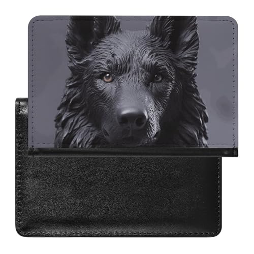 Porte-passeport étanche motif Berger allemand noir et organiseur de cartes