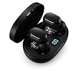 Fone de ouvido bluetooth 5.1 tws wireless com visor led som hi-fi