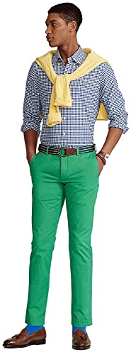 Polo Ralph Lauren Men's Long Sleeve Oxford Button Down Shirt (L, Checkerdnavy) #TOP3