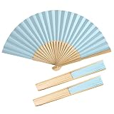 SL crafts Paper Hand Fan Folding Vintage Fans Bamboo Folded Fan Outdoor Wedding Party Gift Baby Show